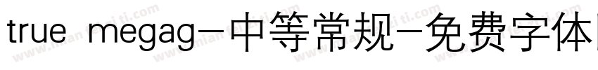 true megag-中等常规字体转换